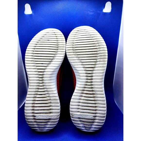 Skechers Women's Size 8.5 Red Ultra Flex SR Slip On Washable Knit Sneaker - Picture 12 of 13